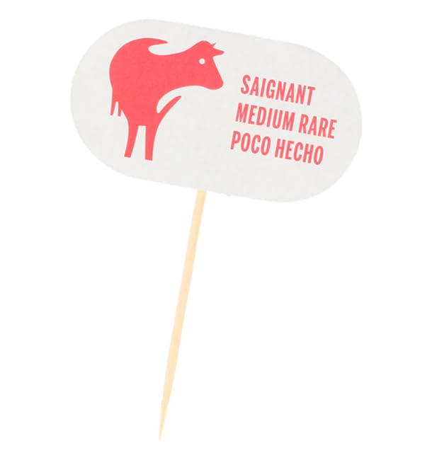 Monouso | 100 Palillos Marcador "Poco Hecho", 8cm, Palillos de Madera, Restaurantes, Catering, Eventos, Cócteles, Aperitivos