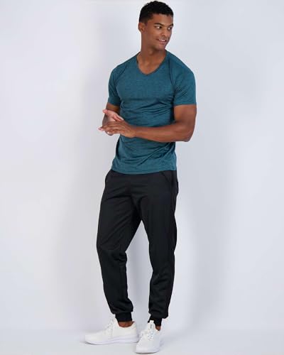 Image of 5 Pack: Men's V-Neck Dry-Fit Moisture Wicking Active Athletic Tech Performance T-Shirt