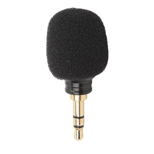 Mini Microphone,Mini Condenser Microphone with High Sensitivity,3.5mm Audio Connector,Noise Reduction Microphone for Voice Recording, Chatting and Singing