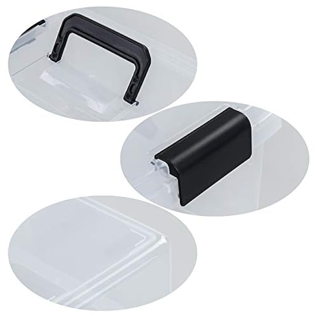 4 Packs Plastic Box with Lid, Plastic Storage Bin, Small Storage Boxes
