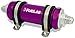 Fuelab - 828 In-Line Fuel Filter Long -12AN In/Out 10 Micron Fabric - Purple (82804-4)