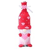 Esta bonita funda para botella de muñeca sin cara es el regalo perfecto para familiares, amigos y colegas en la ocasión del día de San Valentín.