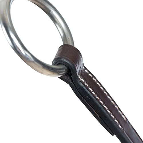 Equinavia Valkyrie Fancy Stitched Leather Running Martingale - Chocolate Brown - Warmblood #TOP4