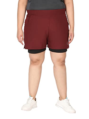 Image of CHKOKKO Gym Shorts for Women Workout Sports Running Quick Dry Fit Double Layer Inner Compression with Pockets Breathable Lightweight Wear