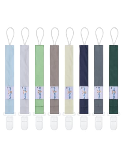 Image of Babygoal Pacifier Clips 8 Pack, Pacifier Holder Clips for Baby Boys and Girls Fits for Most Pacifier, Binkie Styles & Baby Teethers & Toys and Gift-Neutral Color 8PS41