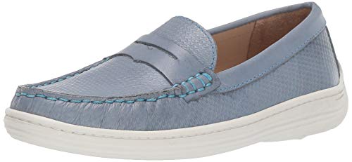 Driver Club Usa Unisex-Kid's Boys/Girls Leather Naples Loafer, Powder Blue Nappa Stamp, 11 M Us Little Kid #TOP27