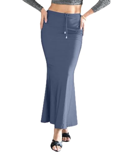Image of Saree Shapewear Petticoat for Women, Smooth Curve Saree Shaper Innerwear, Slim Fit Body Shaper Skirt for Women, Stretchable Microfiber Cotton Blend Shape Wear Petticoat for Sarees