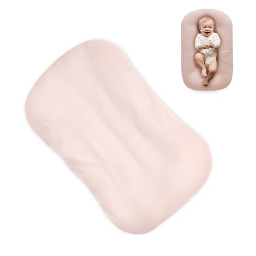 Image of Loevin Baby Lounger Cover,Baby Lounger Pillow Cover,Baby Lounger Cover for Newborn Boys & Girls-Pink(Cover Only)