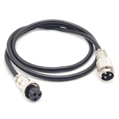 Cable adaptador GX16 macho a hembra 3 pines 1 metro miniatura 1