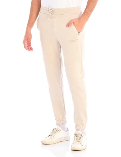 ديفاكتو بنطلون محبوك بقصة عادية للرجال من الاسفل، لون اصفر، مقاس S