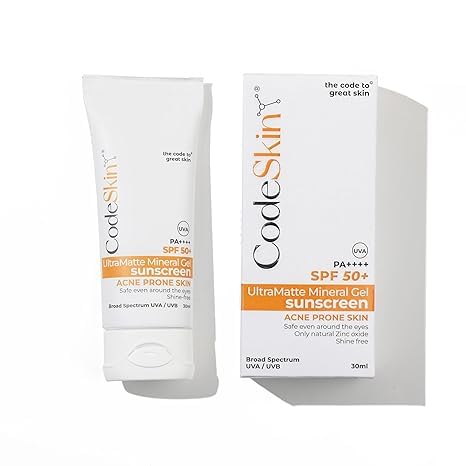 Image of Ultramatte Mineral Gel Sunscreen for Men & Women - 30ml | SPF 50+ PA++++ | Designed For Acne Prone Skin | Zinc Oxide-Based Protection | Non-Comedogenic Formula | Sweat /Water Resistant | No White Cast | Fragrance-Free