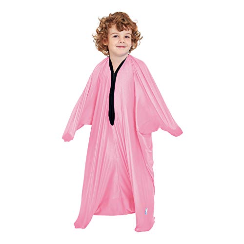 Image of SANHO Dynamic Movement Sensory Sock Body Sock,Small,3-5 Years, 40 inch H x 27 inch W,Good for Height:30 inch-41 inch,Updated Version,Pink