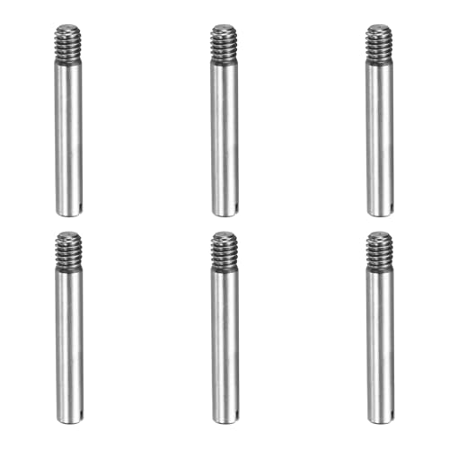 QUARKZMAN 6 Pz Perni Cilindrici Scanalati M4 X 25mm, Perni Di Allineamento Filettati Esterni In Acciaio Inox 304 Supporti Mensola Perno Per Montaggio Mobili, Progetti Fai Da Te