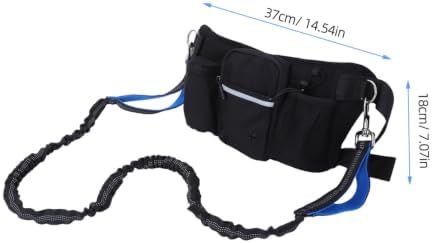 COSMOBETTY Running Leash Dog Leash Medium to Large and Walking and Training Heavy Duty Hands-Free Waist Belt with Built-in Zipper Pocket Retractable Bungee, Adjustable Nylon Dogs - 1