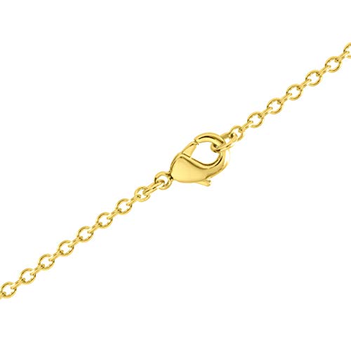 Marvel Captain Hala Star Yellow Flash Plated Crystal Necklace, 18" chain3