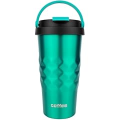 17 Oz Green Reusable Coffee Cups with Lids