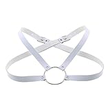 Fine or Fashion: Fashion AdorabFruit Vorhanden Anhänger Punk Gothic Vintage-Harness Korsett-Körper-BH-Halskette for Frauen Art und Weise Cosplay (Metal Color : White)