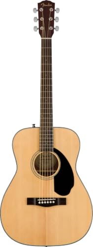 Fender CC-60S Concert Acoustic Guitar for Beginners, Natural