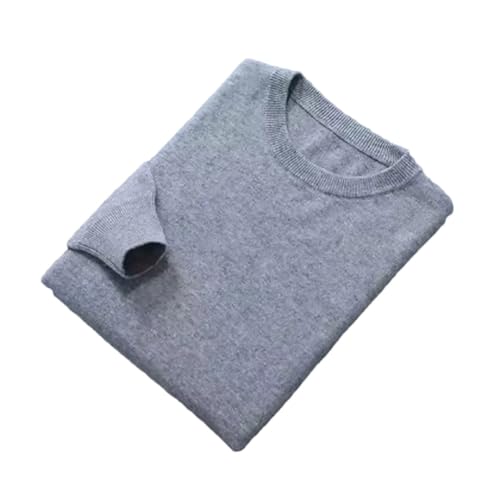 Men Cashmere Cotton Blended Pullover Sweater Classic Round Neck Jumper Pull Homme Knitted Sweaters
