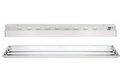 Durolux DL842N T5 4-foot 2 Fluorescent Lamps Grow Lighting System with 10000 Lumens and 6500K Full Sunlight Spectrum and Low Profile 7" Wide Reflector