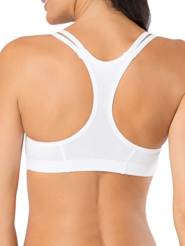 Image of Fruit of the Loom Women's Spaghetti Strap Cotton Sports Bra - All-Day Comfort & Easy Movement