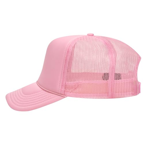 Image of OTTO Polyester Foam Front 5 Panel High Crown Mesh Back Trucker Hats in 97, Bulk, Wholesale