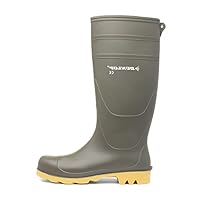 DUNLOP Universal Wellington Knee Boot - Unisex, Waterproof Work Wellies for Farming, Hunting and Outdoor Use, PVC, Green/Crepe - EU43, UK9