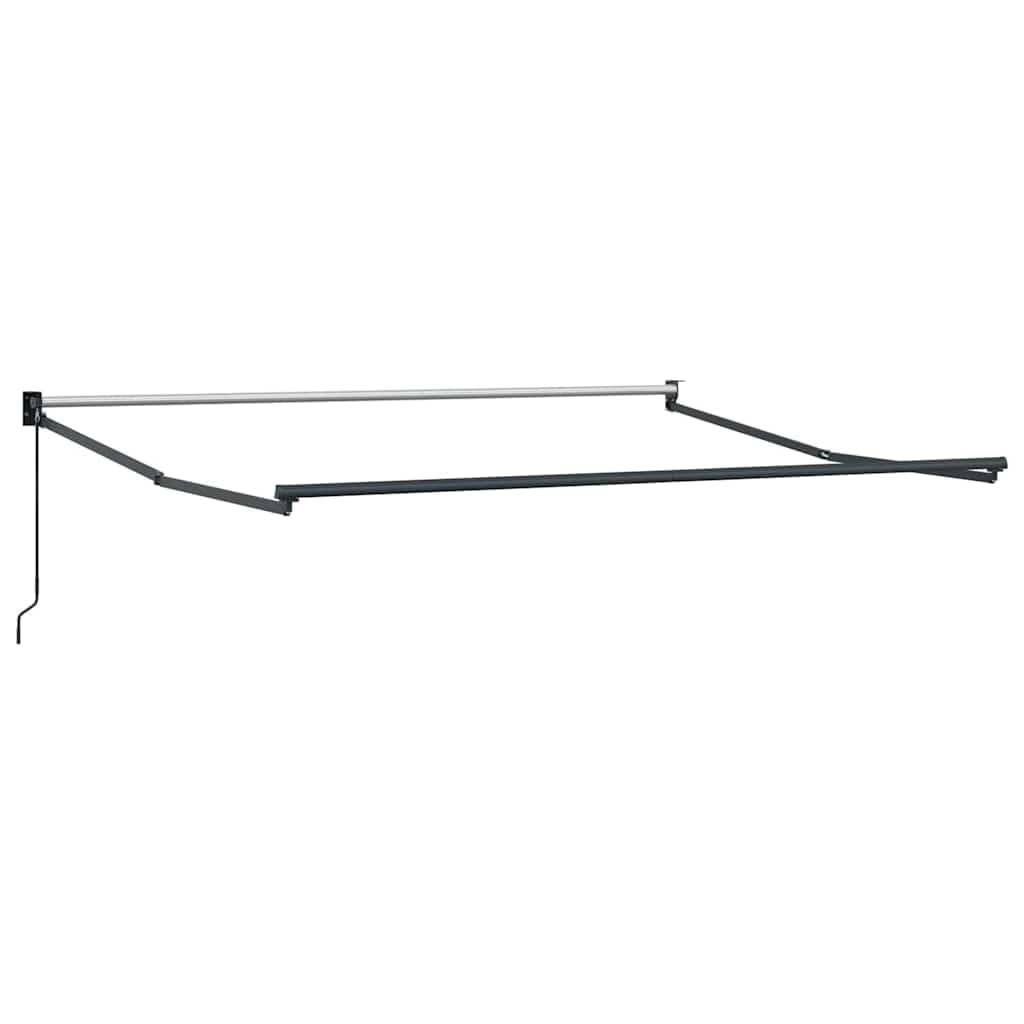 Modern ausziehbare Markise & Sonnensegel Schwarz Polyester-Metall Sonnenschutz für Balkon, Terrasse, Garten (300 x 250 x 165 cm)