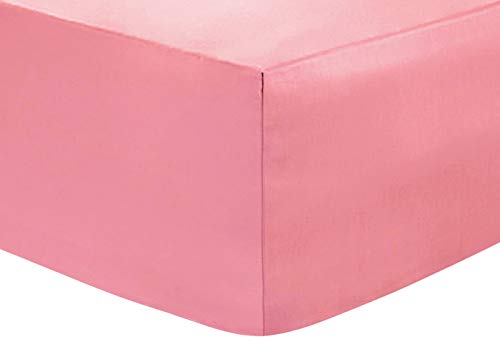 Every Thread Counts Drap-housse très profond 40 cm de profondeur en polycoton résistant et facile d'entretien, rose, King Cover