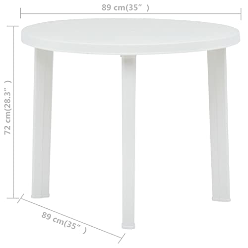 Table de jardin blanc 89 cm plastique : la solution pour petits espaces
