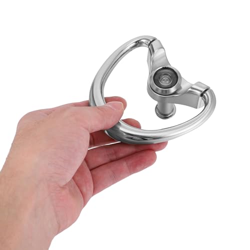 Aldaba de puerta de aleación de zinc con visor integrado plateado 5