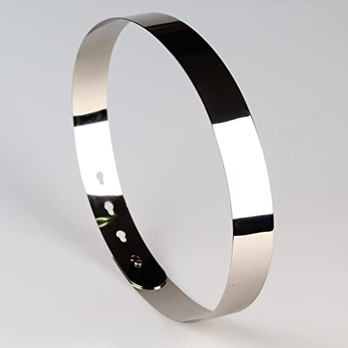 jojomis Women's Adjustable Waist Belt with Mirror Finish Metal Plate Retro Chic Dress Accessory- 76 x 3 cm Silver3