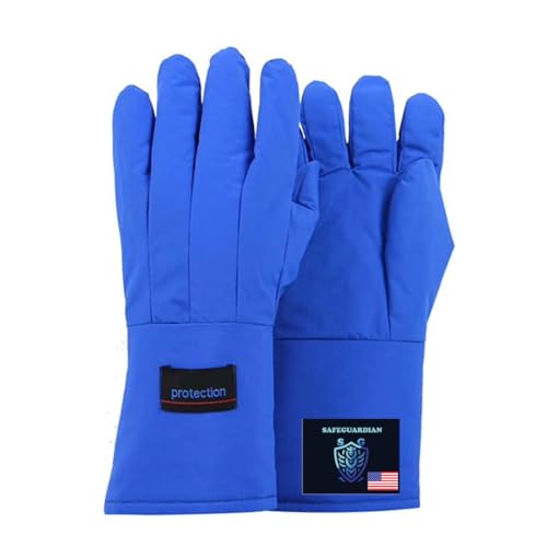 SafeGuardian Luvas criogênicas de baixa temperatura LN2 luvas protetoras de nitrogênio líquido luvas