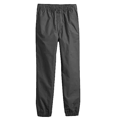 Boy's Slim Fitting Cotton Stretch Classic Twill Joggers2
