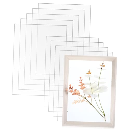 Veemoon High Clarity Plastic Painting Sheets 10 Pack Boards for Writing DIY Craft Sheets