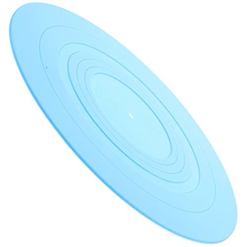Totority Vinyl Record Player Pad Silicone Turntable Mat Static Record Mat Blue 295mm Protective Pad