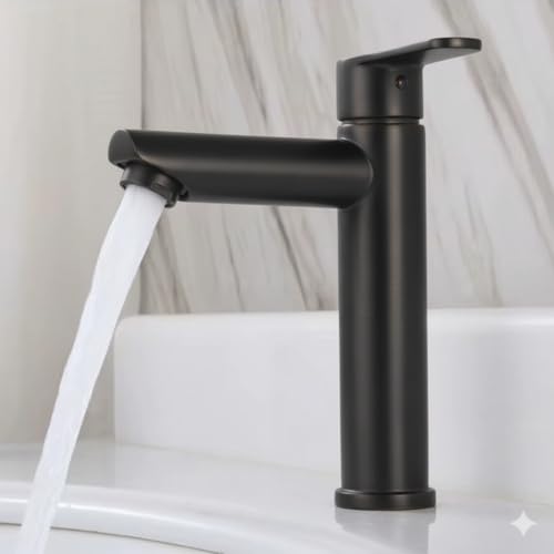 Torneira Bancada Pia Banheiro Inox Premium 1/4 de Volta – Design Moderno, Alta Durabilidade e Instalação Simples (Preta)