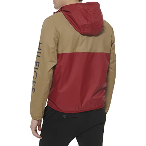 Image of Tommy Hilfiger Men's Lightweight Active Water Resistant Hooded Rain Jacket