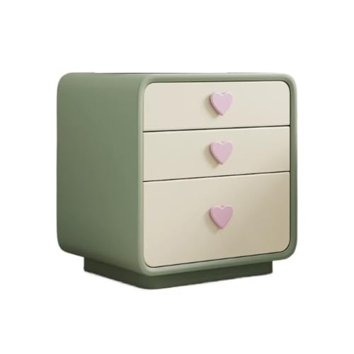 Table de nuit verte poignée coeur pour une chambre douce - 2