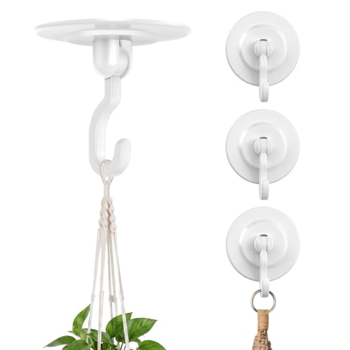 4-Pk Keno 3-Lb Adhesive Swivel Ceiling Hooks (White) - image 1