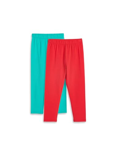 Image of Amazon Brand - Symbol Girl's Cotton Jersey Stretchable Leggings | Ankle Length | Aged 2-14 Years