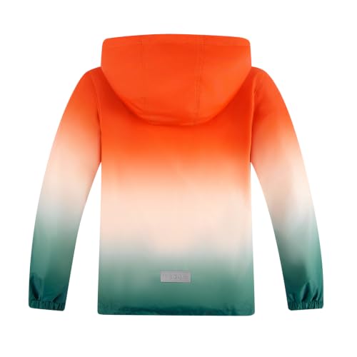 Image of MGEOY Girls Rain Jacket Lightweight Waterproof Hooded Cotton Lined Raincoat Windbreaker for Kids Size 4-12 Years