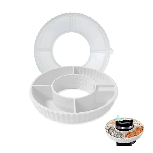 YZROHYI Cuenco de Aperitivos para Stanley Cup Snack Bowl,Tazón de Silicona para Aperitivos con Tapa,Bol Snacks Compatible con 4 Compartimentos,Bandeja de Snack Compatible con Stanley Accesorios