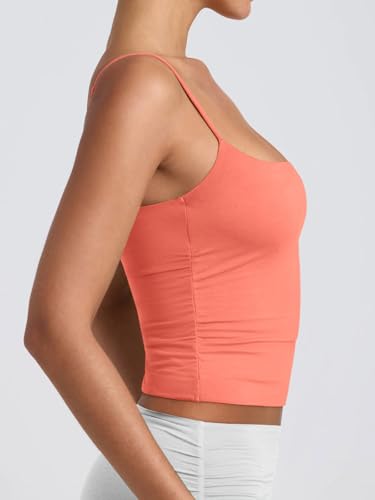 Image of PINKMSTYLE Women's Basic Double Lined Scoop Neck Tank Tops Adjustable Cami Tank Summer Sleeveless Tops