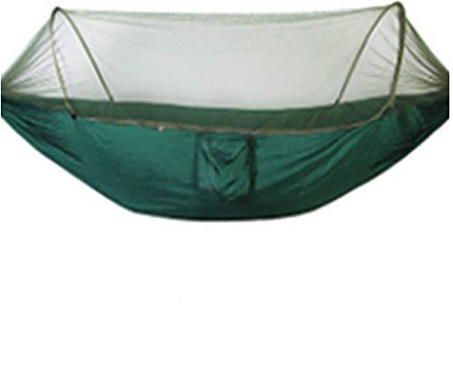 asdf Mosquitera Exterior Hamaca Sombrilla Cama De Camping Portátil Columpio De Alta Intensidad para Dormir 250 X 120 Cm (Verde Tinta)
