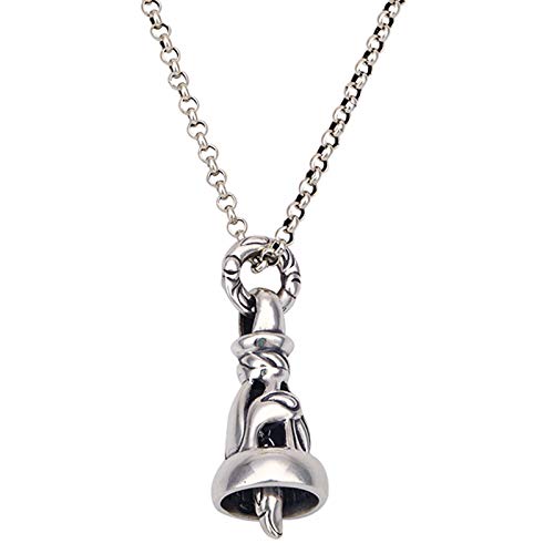 Collier en argent sterling S925 avec pendentif cloche exquis