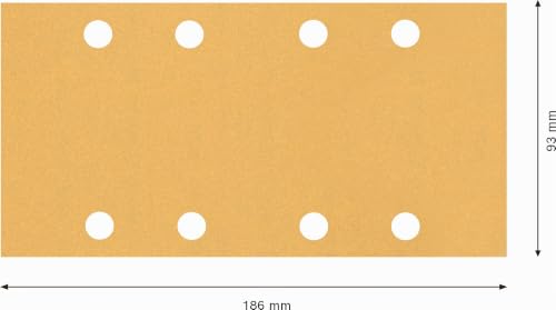 Bosch 2608900856 EXPERT Abrasif C470 Best for Wood and Paint 93 x 186 mm grain 120 8 trous 10x - vue 3