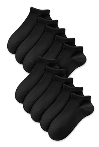 QINCAO Calcetines deportivos 6 o 10 pares de medias cortas unisex – Calidad de algodón