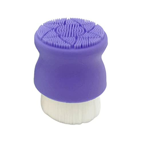 Colcolo Cepillo de limpieza facial de, suaves y herramientas de almohadilla de silicona exfoliante, púrpura