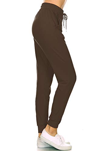Leggings Depot Women's Jogger Track Cuff Sweatpants with Pockets ...